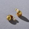 Pendientes de aguja de plata S925 con diseño original de platino bañado en cobre mate, pendientes de estilo europeo y americano.