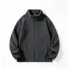 Directo de fábrica, en stock, sudadera de forro polar doblemente cepillado de 380 g, estilo con cremallera holgada otoño/invierno, adecuada para uniformes de grupo y pedidos al por mayor