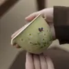 Pintura al Óleo de Margarita Pintada a Mano Estilo Mariposa Taza de Feria Cerámica Kung Fu Juego de Té Hogar Pequeño Fresco Divisor de Té Mariposa