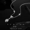 Cadena de Clavícula de Plata 925 Estilo Casual para Mujer, Collar de Moissanita de Gama Alta Transfronterizo Popular en Transmisión en Vivo para Mujer Que No Se Desvanece