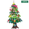 Venta Directa Transfronteriza Más Vendido Árbol de Navidad de Fieltro DIY Árbol de Navidad de Dibujos Animados de Fieltro para Niños Decoraciones Festivas Venta al por Mayor