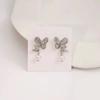 Sweet Cool Niche Design Cool Sense Borboleta Twin Butterfly Verão Pearl Tassel Moda Feminina All-match Brincos Requintados