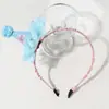 Diadema de Sombrero de Cumpleaños de Malla Linda Transfronteriza Diadema Fina con Lazo Dulce y Juguetón Accesorio para el Cabello de Exterior para Niños