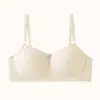 Sutiã feminino sem costura de algodão puro Classe A, novo verão 2026 fino respirável para busto pequeno push-up anti-queda feminino