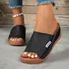 Nueva colección de verano: Sandalias de cuña estilo europeo y americano, sandalias de playa de punta abierta a la moda, ligeras y cómodas para uso en exteriores, sandalias para mujer, disponibles en stock