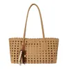 Bolso Tejido Hueco de Moda para Mujer 2026 Nuevo Estilo Bolso de Hombro de Gran Capacidad a la Moda Bolso de Mano de Verano Bolso Tote