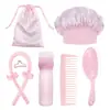 Venta Directa de Fábrica Estilo Coreano Gorro para Dormir Peludo Hueco Peine Antideslizante Pinza de Tiburón Goma para el Cabello Set de Cuidado del Cabello de Nueve Piezas