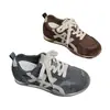 Zapatos de entrenamiento transpirables de malla alemana para mujer Primavera 2026, zapatos casuales de moda con bloques de color retro, zapatos deportivos ligeros de suela suave para mujer