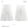 Bermudas de mezclilla blancas holgadas de moda retro americana unisex modernas sueltas de verano nuevas casuales recortadas