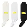 Calcetines de Yoga y Fitness de Media Pantorrilla y Hasta la Rodilla para Primavera y Verano, Estilo Japonés Suaves y Lindos, Estilo Academia, Estilo Perezoso, Calcetines Cremas Holgados