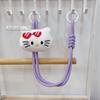 Cuerda para teléfono móvil, correa de muñeca, cuerda para taza de agua, para llevar en la mano, muñeco de peluche lindo, cuerda de lana tejida, colgante para colgar en bolsa