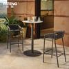 Cadeira de Rattan para Lazer ao Ar Livre Wodeng Jardim Hotel Varanda Mesa de Café Mesa e Cadeira Cafeteria Restaurante Mesa e Cadeira Combinação de Sofá