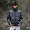 Ootd Chaqueta de plumón con capucha repelente al agua para exteriores para hombre y mujer Invierno 2025 Nueva de Color Contrastante Cálida Chaqueta Antiderrames