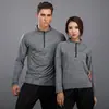 Trajes Deportivos de Manga Larga para Hombre y Mujer Otoño e Invierno Secado Rápido Ropa para Correr Fitness Entrenamiento Estilo Casual Suelto de Pareja Ropa de Compra Grupal