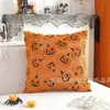 Nova Capa de Almofada Fantasma Halloween Almofada de Sofá Acolchoada de Pelúcia Têxtil Doméstico Transfronteiriço Decoração de Festa de Feriado