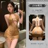 Selección de Feimu de Sexy Qipao Estilo Chino con Abertura, Revelando Glúteos, Entrepierna Abierta, Sedoso, Atractivo, Lencería Transparente