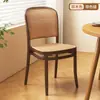 Silla de comedor doméstica simple, engrosada, ocio, taburete de plástico apilable, nuevo modelo para exteriores, silla de comedor con respaldo de mimbre sintético