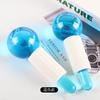 Bastão de Beleza para Compressa Quente e Fria para Uso Doméstico, Mesmo Modelo Usado em Salões de Beleza, Bola de Gelo Facial Ondulada, Massagem com Bola de Cristal de Beleza Rosa e Azul