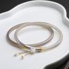 Bestia tragadora de oro calcedonia natural pulsera tintineante pulsera de ágata extremadamente delgada pequeña y exquisita pulsera de jade joyería para damas