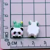 Mini Branco Pequeno Estilo Desenho Animado Brincalhão Material Artesanal Adesivos Cola Creme DIY Ovo Pochê Animal Acessórios de Resina
