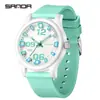 Sanda Moda Estilo Coreano Moderno Reloj de Cuarzo Estudiante Sencillo Nicho Manecillas Reloj de Cuarzo Deportivo Resistente al Agua Reloj de Cuarzo