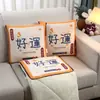 Colcha Almohada para Dormir, Almohada Plegable Multifuncional para Coche, Colcha de Aire Acondicionado para Coche de Doble Uso, Colcha de Verano Refrigerante Dos en Uno