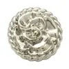 Botões Metálicos Redondos Flor de Renda Torcida Moda Botões Decorativos para Suéter Casaco Jaqueta Terno Acessórios de Botão