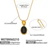 Moda Transfronteriza Nuevo Nicho Colgante de Ágata Cadena Larga para Suéter Diseño Simple Cadena para Suéter Ajustable de Acero Inoxidable