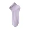 Calcetines Cortos para Mujer Hechos de Seda de Morera, Color Sólido, Borde de Encaje, Calcetines Bajos Tipo Barco, Antibacterianos, Resistentes al Olor, Transpirables, Malla Blanca, Transpirables, Resistentes al Olor