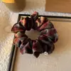 Goma para el pelo plisada de cuadros florales estilo coreano para otoño e invierno para mujer, elegante goma para moños, cuerda para el pelo, cinta para el pelo, banda elástica