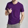 Camiseta Básica de Algodón para Hombre de Manga Corta Casual Clásica Negra