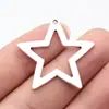 36x33mm 3,3g Prata Antiga Venda Quente Transfronteiriça Pequenos Acessórios de Pingente Pingente Vazado de Estrela de Cinco Pontas