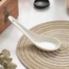 Vajilla de porcelana de hueso Tangshan blanco puro cuchara de sopa pequeña cuchara pequeña Mago cuchara de mango largo para café cuchara cuchara cuchara de sopa grande cuchara de cerámica