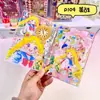 Caderno Original Cartoon A7 Acrílico de Folhas Soltas, Caderno de Estudante Anime Estética Fofa Feminina