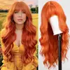 Perucas Amazon Transfronteiriças Moda Europeia e Americana Franja de Ar Ondas Grandes Longas Enroladas Ondas Quentes Africanas Enroladas