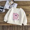 Suéter Feminino Novo para Primavera e Outono Top Pulôver Tesouro Estilo Princesa Fofo Estrela Estilo Estrangeiro Roupa Externa Meninas Desenho Animado Gola Redonda