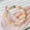 Pulseira Colorida de Sementes de Bodhi com Design de Patinha de Gato Esculpida, Círculo Único Torcido à Mão Joia para Alívio de Estresse para Mulheres, Atacado