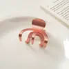 Pasador de Perlas para Mujer Clip de Lazo Estilo Coreano Pinza de Tiburón para la Parte Trasera de la Cabeza Accesorios Metálicos Grandes y Simples para el Cabello