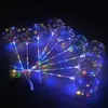 Conjunto de balões ondulados de 18 polegadas da moda da internet para montar barraca de feira noturna, balão de TPU com conjunto de luzes de fio de prata