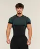 Ropa Deportiva de Manga Corta para Hombre Gymshark Muscle para Fitness, Running y Entrenamiento Camiseta Elástica de Moda con Estampado y Cuello Redondo