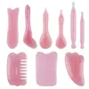 Tabla Gua Sha de Resina para Raspar el Cuello y la Cintura, Peine Masajeador para Meridianos, Palo para Alivio Muscular de Uso Doméstico, Tabla Gua Sha de Cera de Abeja, Combinación Multitipo