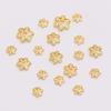 Cuentas de torus de circón con incrustaciones de oro de 18k que conservan el color, pulsera DIY hecha a mano, accesorios para sombrero de flores