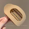 Elegante pinza para el pelo con estampado de leopardo para mujer, no lastima la parte posterior de la cabeza, pinza de pico de pato con un toque de alta gama, pinza curva para coleta, accesorio para el cabello