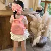 Mochila Infantil para Niños y Niñas de Jardín de Infancia, Bolso de Lona con Lindos Diseños de Conejito y Oso de Dibujos Animados, Mochila Escolar para Estudiantes