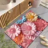 Alfombrilla de baño con efecto 3D, resistente a las manchas, secado rápido, alfombrilla absorbente de agua para la entrada del baño, alfombrilla de tierra de diatomeas de secado rápido para el baño, Transfronterizo