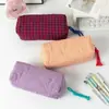 Estuche escolar de gran capacidad con bloques de color, bolsa de almacenamiento de cosméticos portátil estilo ins, organizador de escritorio para cuidado de la piel