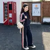 Conjunto de niña estilo coreano, nueva colección de otoño, moda coreana para niños, chaqueta corta, ropa deportiva elegante y moderna para niñas