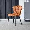 Silla de Comedor para Uso Doméstico, Silla de Comedor Nórdica Moderna Minimalista, Silla de Celebridad de Internet de Lujo Ligero con Respaldo de Hierro, Adecuada para Hotel o Cafetería