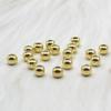 Paquete de Oro de 14K Cuentas Redondas de Goma Conservación de Color con Cuentas de Ajuste de Silicona Cadena de Posicionamiento Cobre Electrochapado en Oro Real Accesorios de Joyería DIY