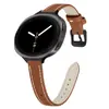 Adequado para pulseira de couro nova do Samsung Watch 8/9, pulseira de relógio de couro de cauda pontiaguda universal para Watch 8 Classic